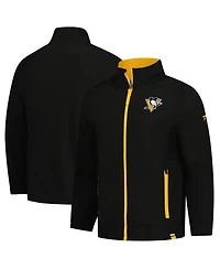 Fanatics Men's Black Pittsburgh Penguins Authentic Pro Rink Coaches Full-Zip Jacket