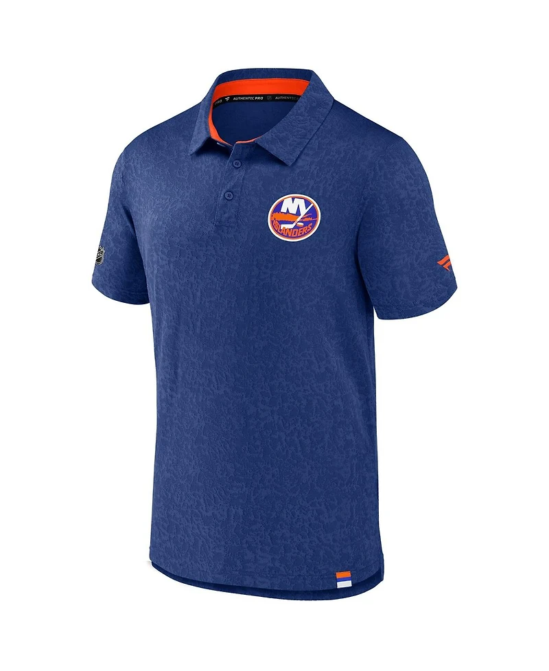 Fanatics Men's Royal New York Islanders Authentic Pro Jacquard Polo Shirt