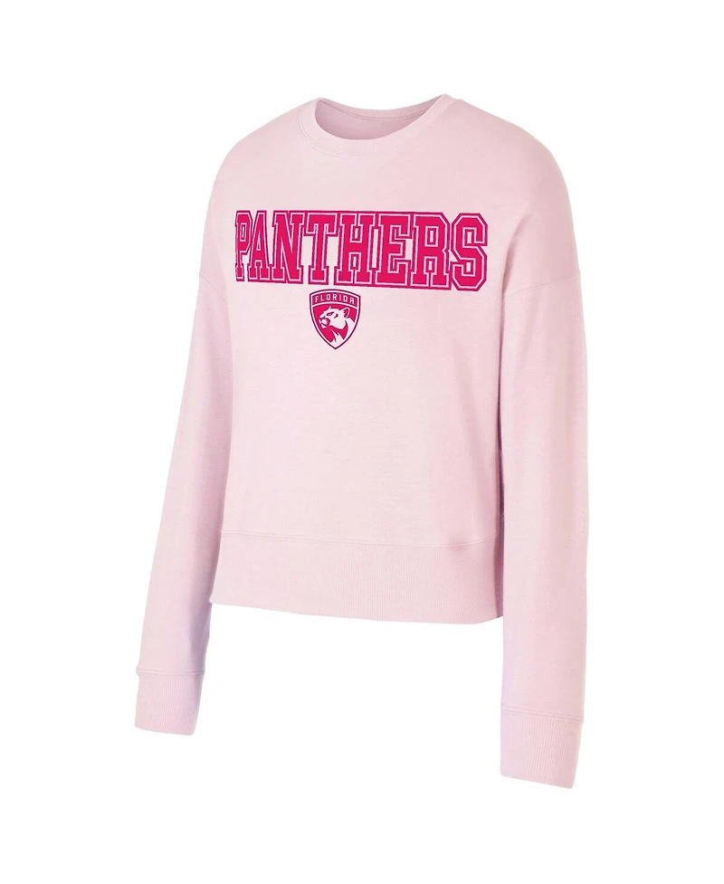 Concepts Sport Women's Pink Florida Panthers Tonal Pullover Sweatshirt