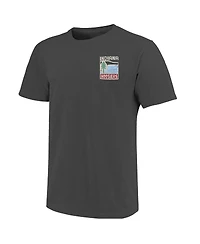 Image One Men's Graphite Indiana Hoosiers Comfort Colors Minimal Vista Distressed Graphics T-Shirt