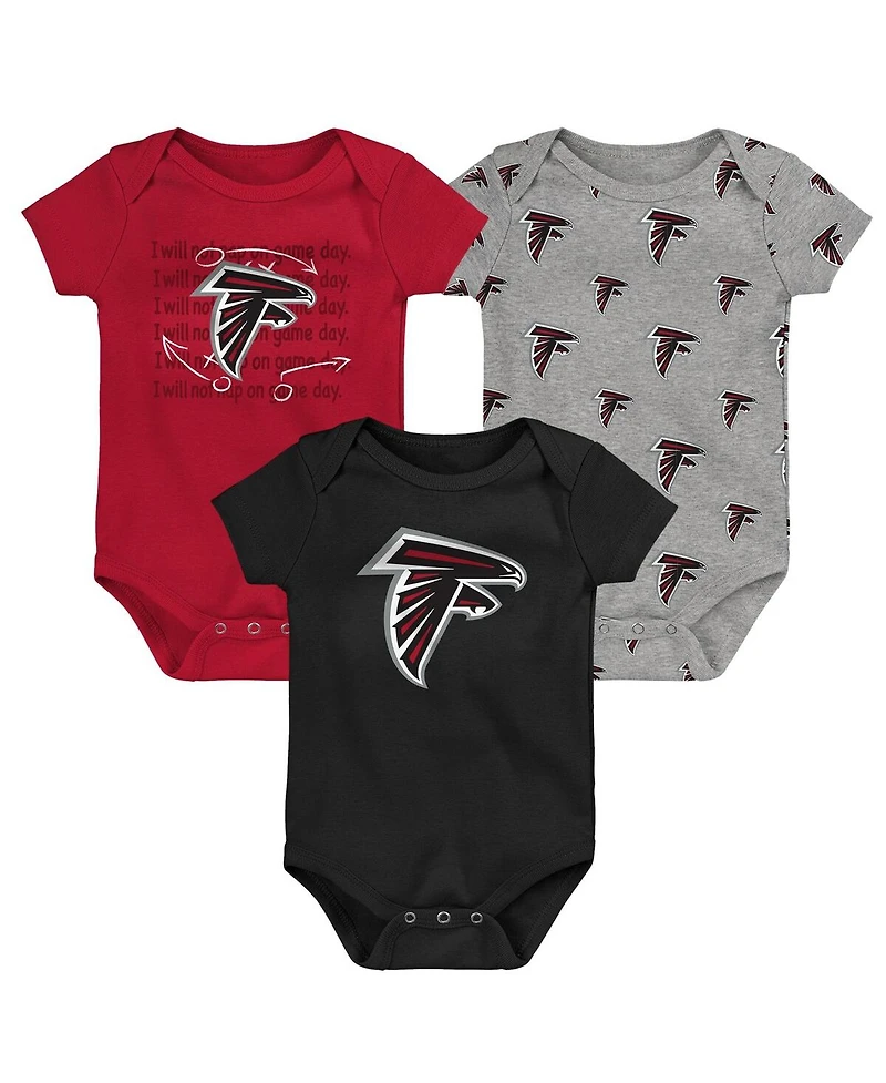Outerstuff Baby Boys and Girls 3-Pack Atlanta Falcons Team Starter Bodysuit
