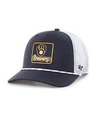 '47 Brand Men's Navy/White Milwaukee Brewers Scratch Adjustable Trucker Hat