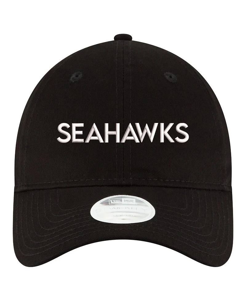 New Era Women's Black Seattle Seahawks Cece 9TWENTY Adjustable Hat