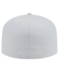 New Era Men's Gray Pittsburgh Penguins Color Pack A-Frame 59FIFTY Fitted Hat
