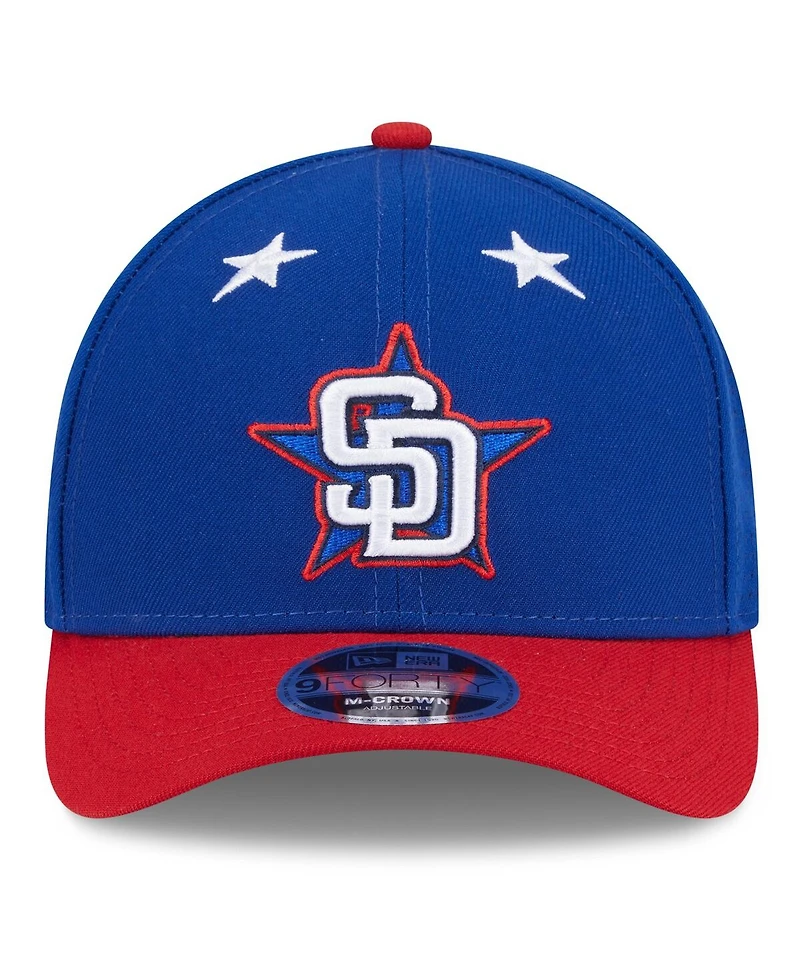 New Era Men's Blue/Red San Diego Padres 2025 Mlb All-Star Game Workout 9FORTY M-Crown Adjustable Hat