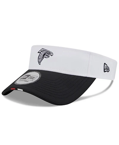 New Era Men's White/Black Atlanta Falcons 2025 Nfl Training Camp Adjustable Visor Hat