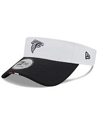 New Era Men's White/Black Atlanta Falcons 2025 Nfl Training Camp Adjustable Visor Hat