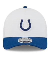 New Era Men's White/Royal Indianapolis Colts 2025 Nfl Training Camp A-Frame 9FORTY Adjustable Hat