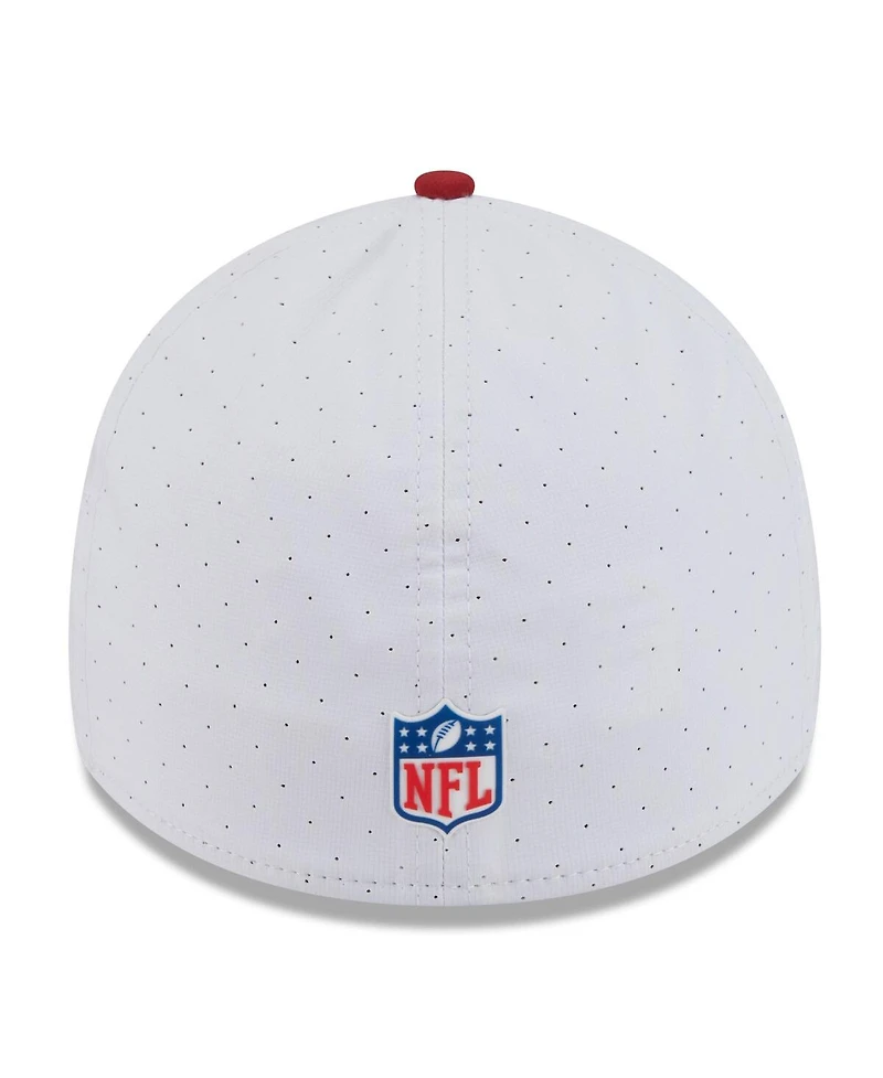 New Era Men's White/Cardinal Arizona Cardinals 2025 Nfl Training Camp 39THIRTY Flex Hat