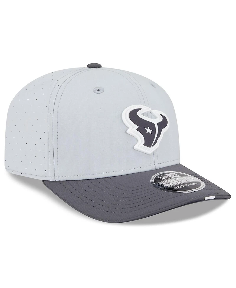 New Era Men's Gray/Graphite Houston Texans 2025 Nfl Training Camp 9SEVENTY Adjustable Hat