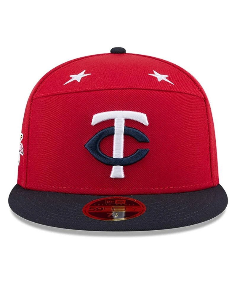 New Era Men's Red/Navy Minnesota Twins 2025 Mlb All-Star Game Side Patch 59FIFTY Fitted Hat