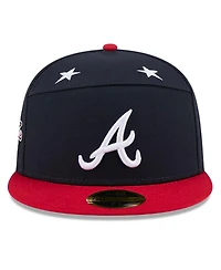 New Era Men's Navy/Red Atlanta Braves 2025 Mlb All-Star Game Side Patch 59FIFTY Fitted Hat