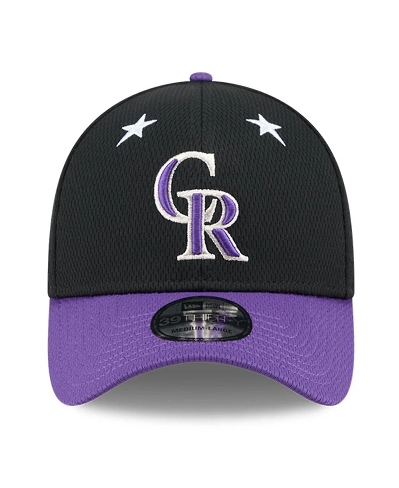 New Era Men's Black/Purple Colorado Rockies 2025 Mlb All-Star Game 39THIRTY Flex Hat