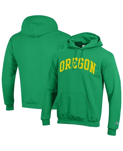 Champion Men's Green Oregon Ducks Basic Arch Fleece Pullover Hoodie