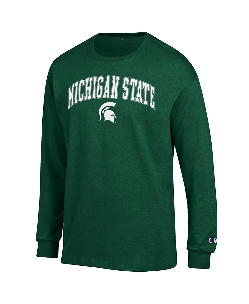 Champion Men's Green Michigan State Spartans Arch Over Logo Long Sleeve T-Shirt