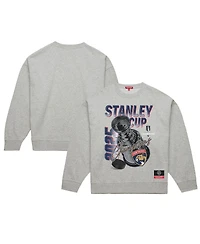 Mitchell & Ness Women's Heather Gray Florida Panthers 2025 Stanley Cup Champions Pullover Sweatshirt