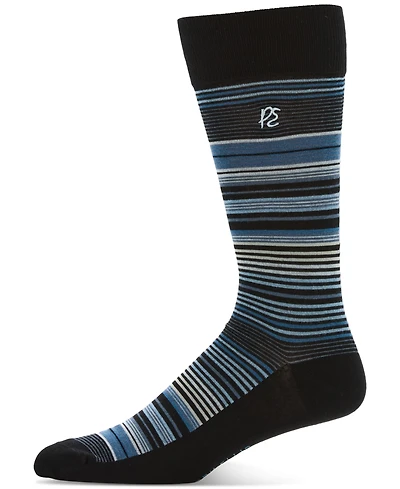 Perry Ellis Portfolio Men's Fashion Stripe Moisture-Wicking Socks