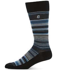 Perry Ellis Portfolio Men's Fashion Stripe Moisture-Wicking Socks