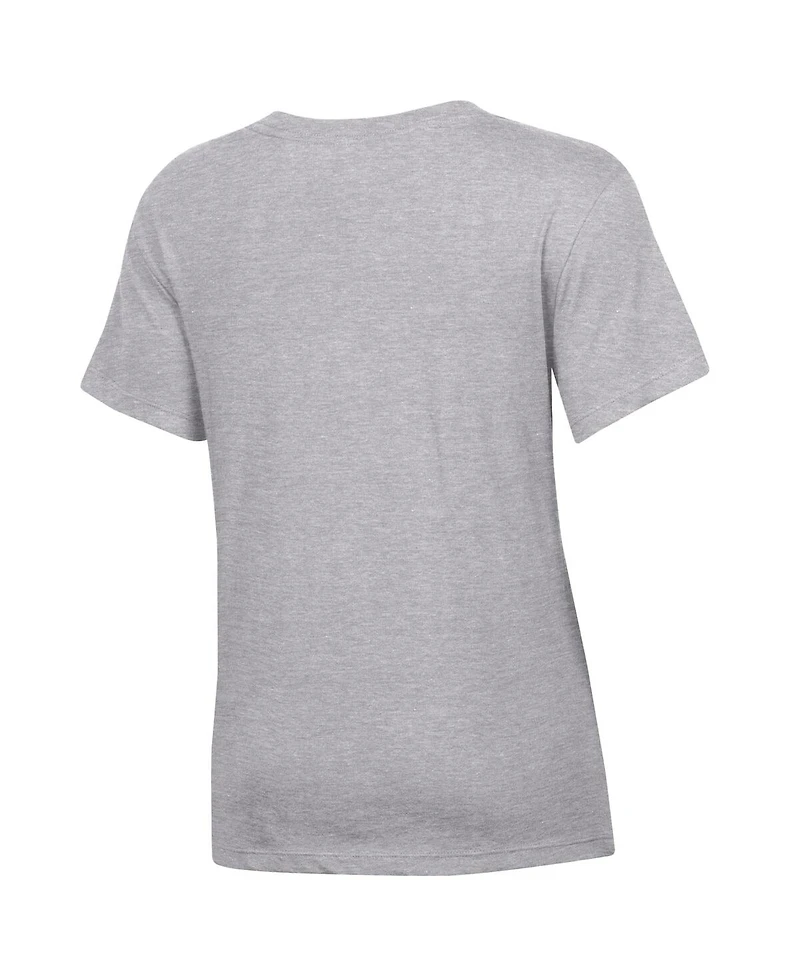 Champion Women's Gray Texas Longhorns 2025 Ncaa Softball Women's College World Series Champions Locker Room V-Neck T-Shirt