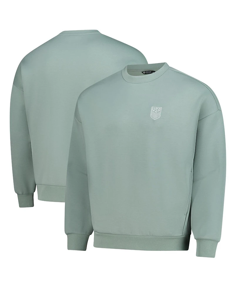 LevelWear Men's and Women's Green Usmnt Luxe Signature Tri-Blend Pullover Sweatshirt