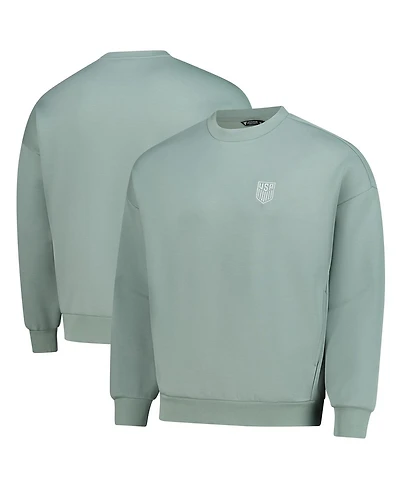 LevelWear Men's and Women's Green Usmnt Luxe Signature Tri-Blend Pullover Sweatshirt