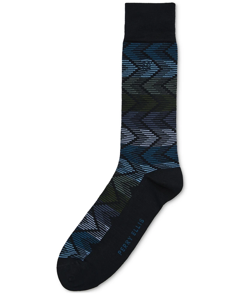 Perry Ellis Portfolio Men's Herringbone Socks