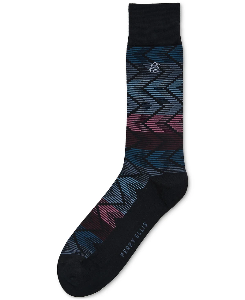 Perry Ellis Portfolio Men's Herringbone Socks
