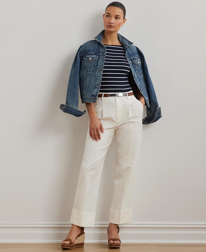 Lauren Ralph Striped Boatneck Top