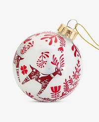 Holiday Lane Nordic Wonderland Glass Ball Ornament, Macy's Exclusive