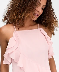 I.n.c. International Concepts Women's Ruffle-Trim Apron-Neck Tank, Macy's Exclusive