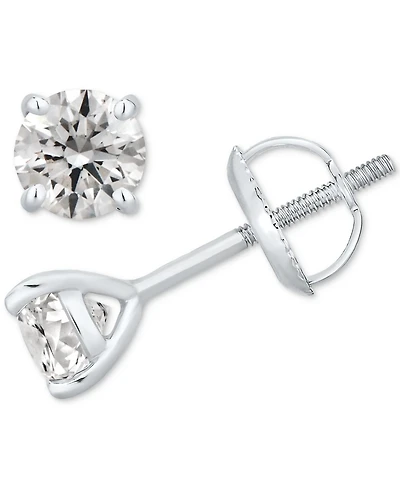 Gia Certified Diamond Stud Earrings (3/4 ct. t.w.) in 14k White Gold