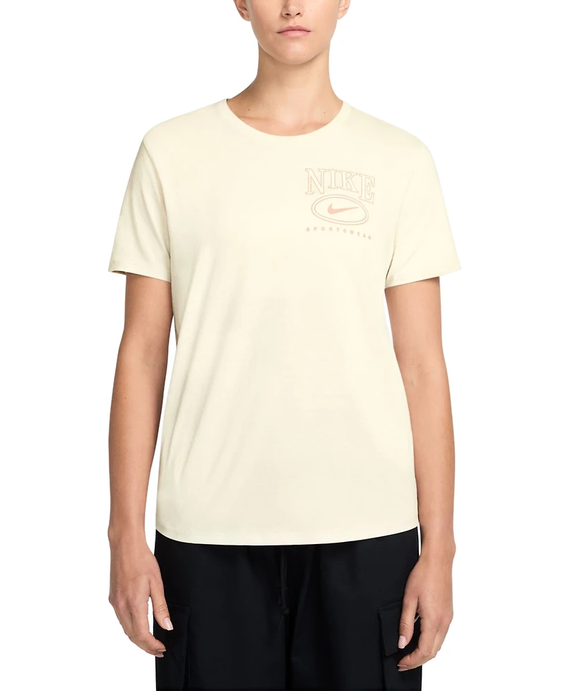 Nike Sportswear Women's Cotton Short-Sleeve Graphic T-Shirt