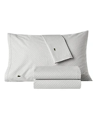 Lacoste Mini Geo Logo 200-Thread Count Cotton 4-Pc. Sheet Set, California King
