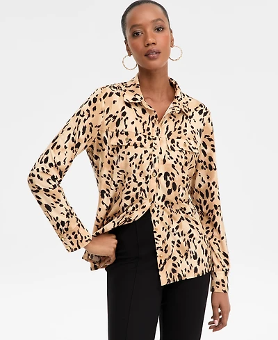 I.n.c. International Concepts Women's Printed Utility Top, Macy's Exclusive
