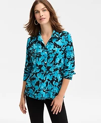 I.n.c. International Concepts Women's Printed Utility Top, Macy's Exclusive
