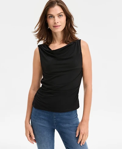 I.n.c. International Concepts Women's Cowl-Neck Sleeveless Top, Macy's Exclusive