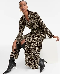I.n.c. International Concepts Women's Collared Long-Sleeve Maxi Dress, Macy's Exclusive