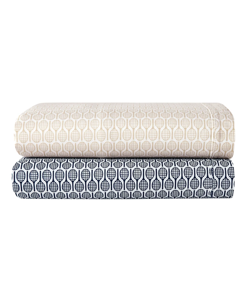 Lacoste Racquet 200-Thread Count Cotton -Pc. Sheet Set