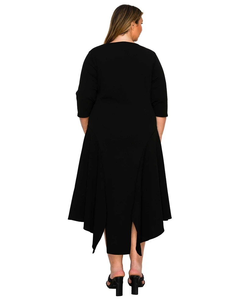 L I V D Plus Vida Split Hem Dress