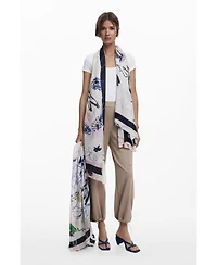Desigual Women's Rectangular strokes scarf