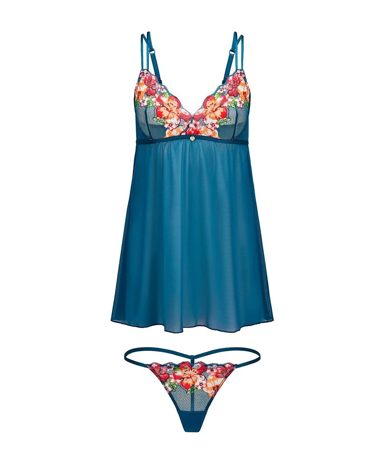 Adore Me Babette Women's Plus-Size Babydoll & G-String Set Lingerie