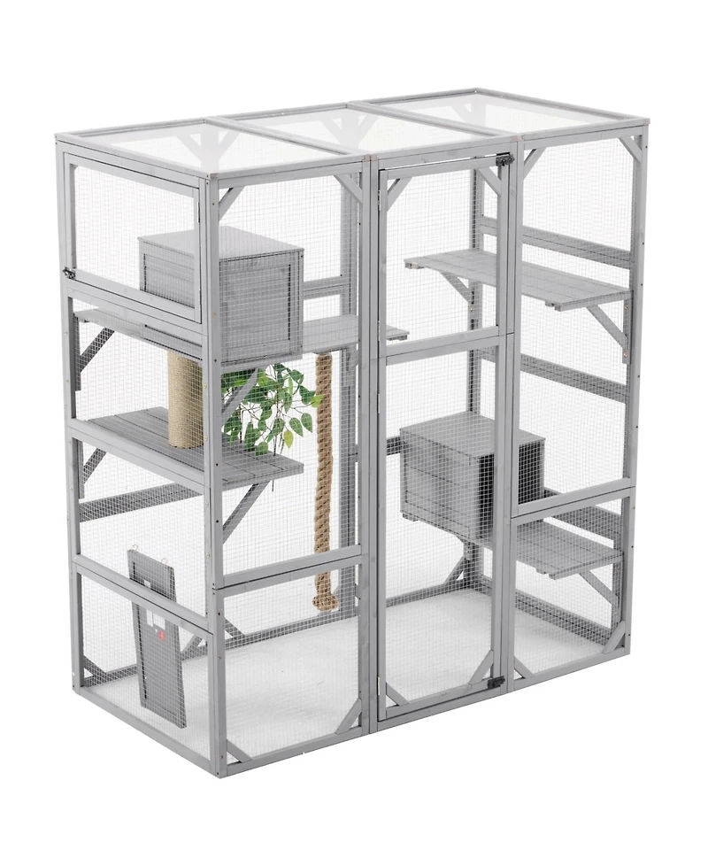 Streamdale Furniture Outdoor Cat House Catio with Condos