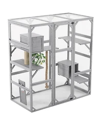 Streamdale Furniture Outdoor Cat House Catio with Condos