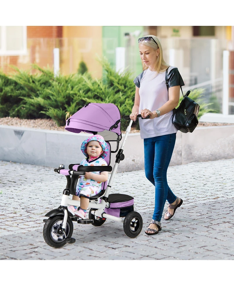 Gymax Toddler 5-in-1 Folding Trike 1-5 Years Old w/ Safety Harness Storage
