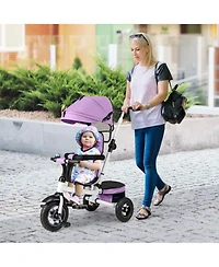 Gymax Toddler 5-in-1 Folding Trike 1-5 Years Old w/ Safety Harness Storage