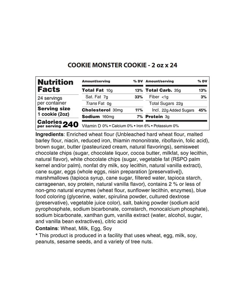 The Cravory Cookie Monster Cookies Gift Box, 24 Cookies