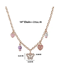Jessica Simpson Kids Heart Charm Necklace and Earrings Set