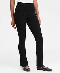 I.n.c. International Concepts Women's High-Rise Rib-Knit Sweater Pants, Macy's Exclusive