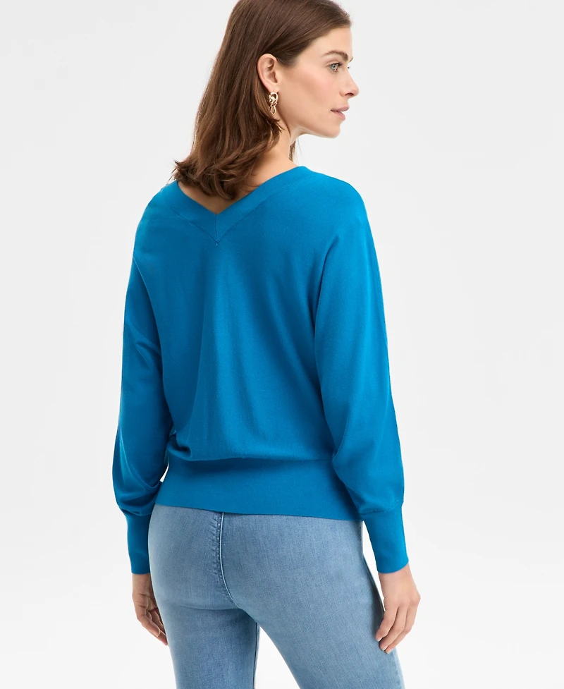 I.n.c. International Concepts Women's V-Neck Sweater, Created for Macy's