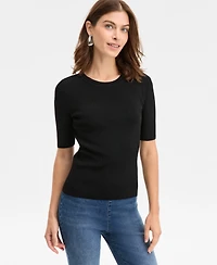 I.n.c. International Concepts Women's Rib-Knit Crewneck Sweater, Macy's Exclusive